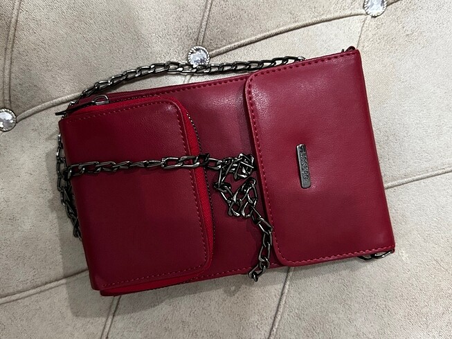 Telefon çantası bordo