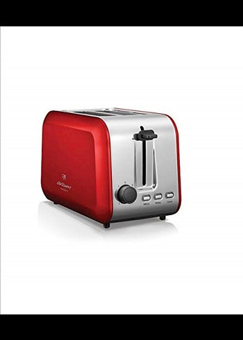 Kırmızı Renkli Toaster ve ekmek kızartma Makinesi