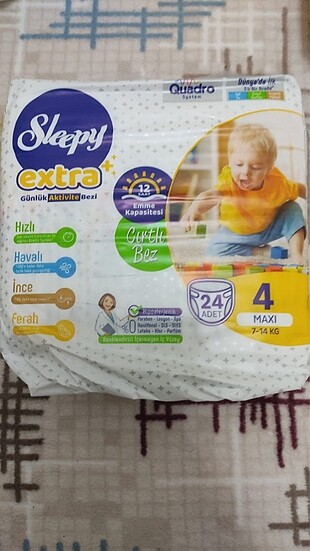 Sleepy Extra 4 numara 24lü bebek bezi