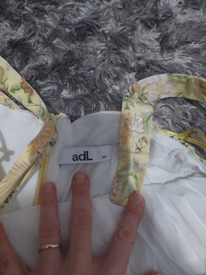 Adl marka, Bej Çiçek Desenli Midi Bohem Elbise - Görsel 2