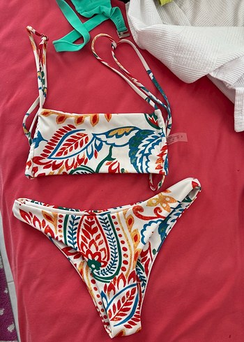 Renkli Bohem Desenli Mini Bikini