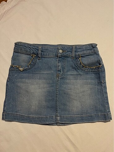 Benetton kız çocuk mini jean etek