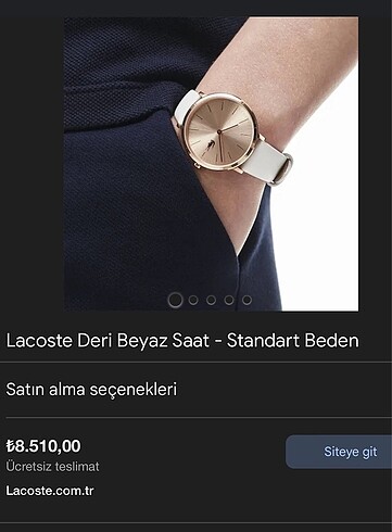 Lacoste Orjinal lacoste saat yepyeni