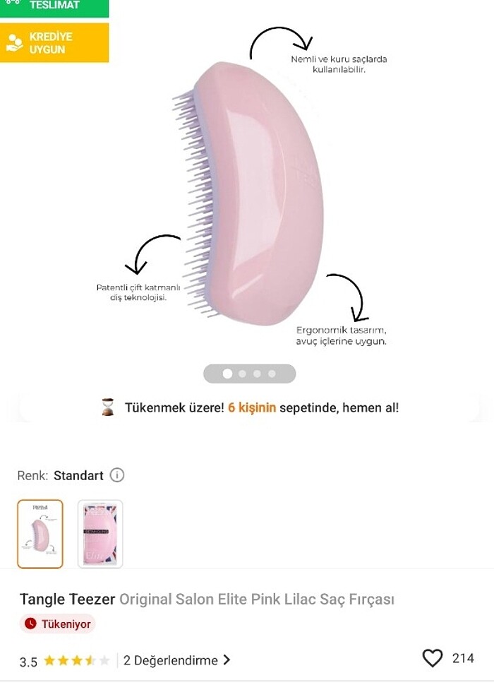 Tangle teezer tarak - Görsel 2