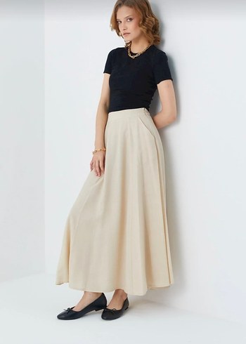 Zara bej cepli midi etek
