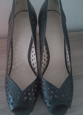 41 Beden Nine West Deri Yazlık Topuklu Ayakkabı