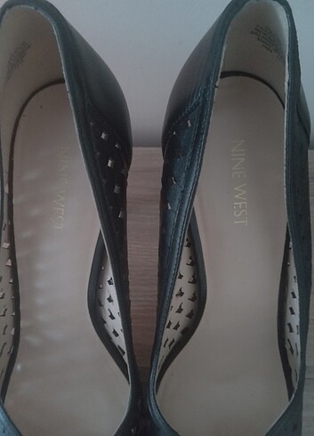 41 Beden siyah Renk Nine West Deri Yazlık Topuklu Ayakkabı