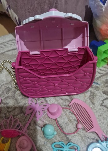 Beden pembe Renk Pembe Nakışlı Pullu Kız Aksesuar Seti