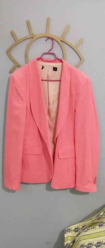 Mango Blazer ceket gül krusu