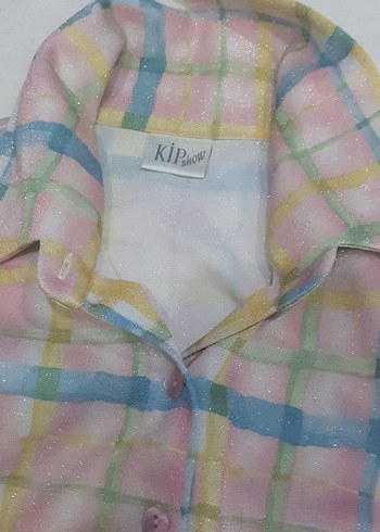 Kız Çocuk Pastel Renkli Uzun Kollu Gömlek - Görsel 12