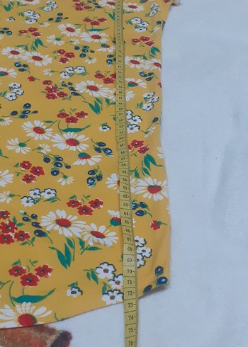 Sarı Çiçekli Kısa Kollu Kız Tişörtü - Görsel 5