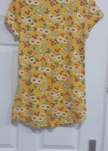 Sarı Çiçekli Kısa Kollu Kız Tişörtü - Görsel 3