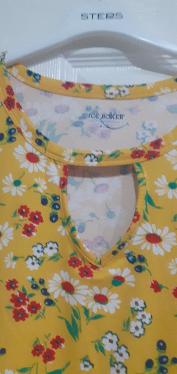 Sarı Çiçekli Kısa Kollu Kız Tişörtü - Görsel 2