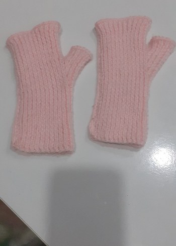 Pembe Örgü Parmaksız Kadın Eldiveni çok esnektir - Görsel 13