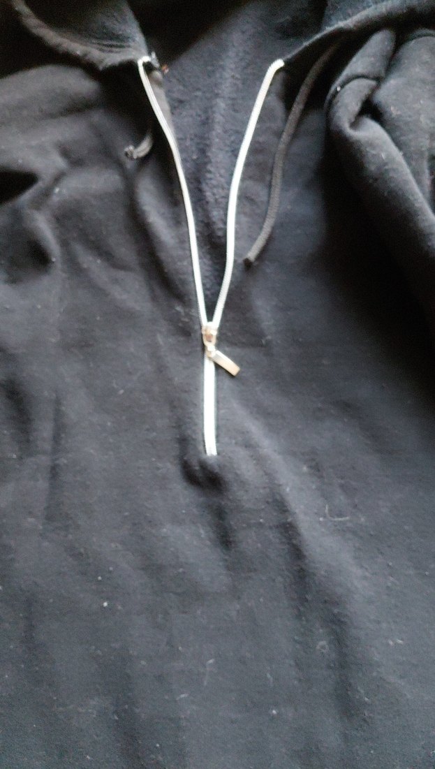 Gri Yüksek Yakalı Fermuarlı Hamile Elbisesi - Görsel 3