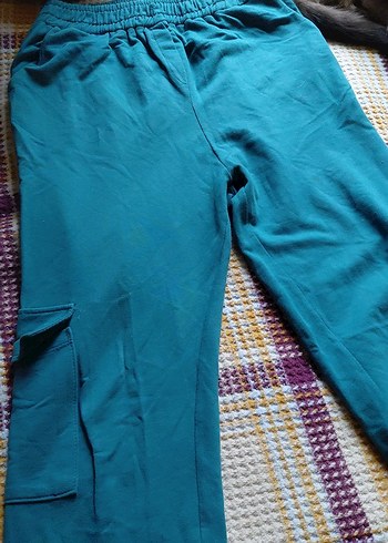 Kadın Yeşil Kemerli Rahat Sweatpant - Görsel 4