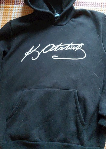 Kapüşonlu Siyah Erkek Sweatshirt - Görsel 2