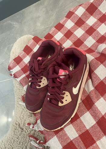 Bordo Kadın Spor Ayakkabı Wedge Topuklu