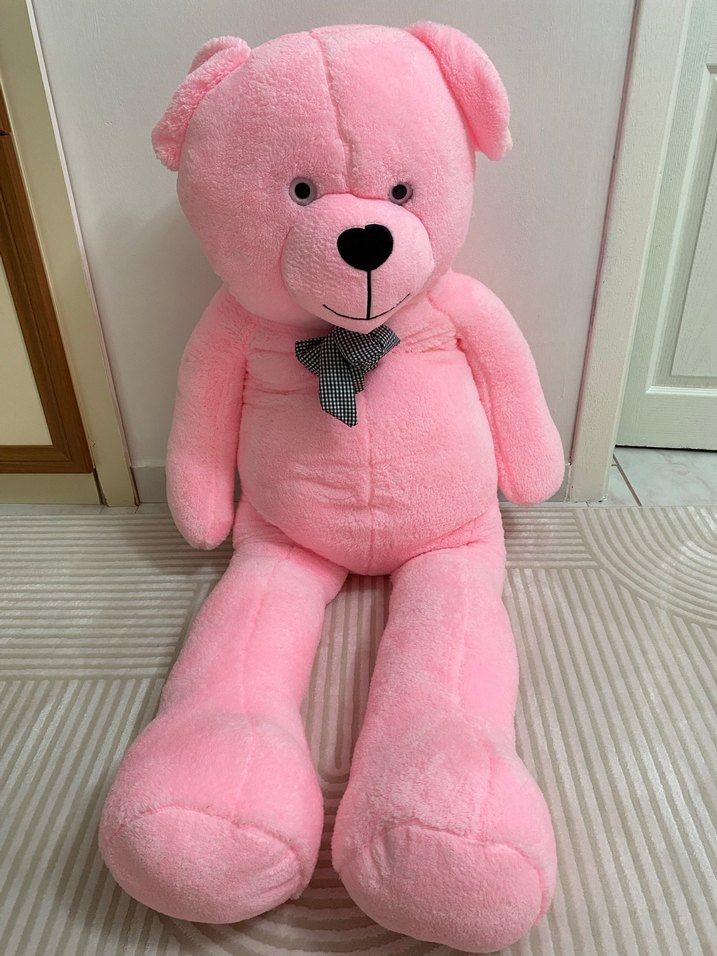 Pembe Büyük Peluş Ayı Oyuncak - Görsel 3