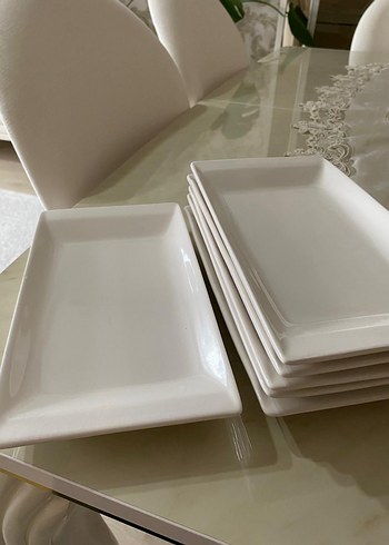 Beyaz Dikdörtgen Servis Tabakları - Görsel 2