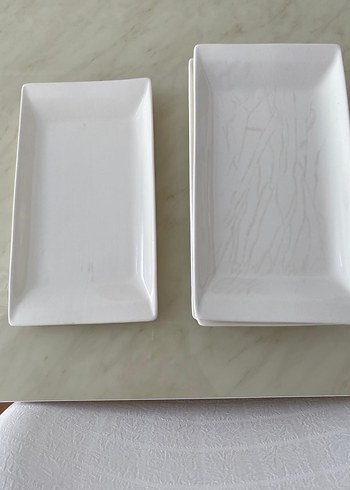Beyaz Dikdörtgen Servis Tabakları - Görsel 7