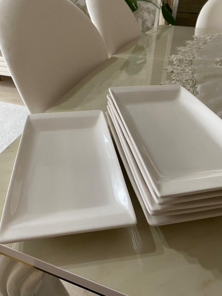 Beyaz Dikdörtgen Servis Tabakları - Görsel 2