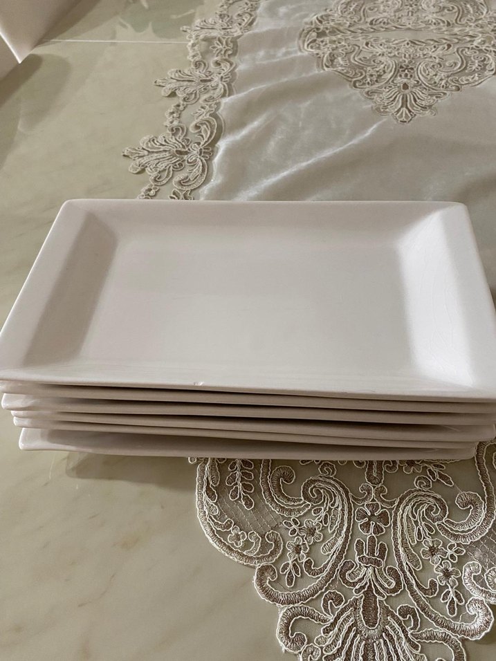 Beyaz Dikdörtgen Servis Tabakları - Görsel 3