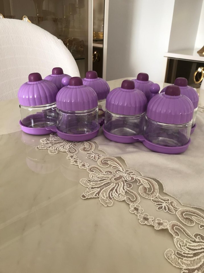 Mor Kapaklı 4'lü Baharatlık Seti - Görsel 4