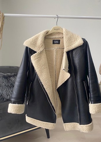 Kürklü Siyah Deri Ceket - Görsel 6