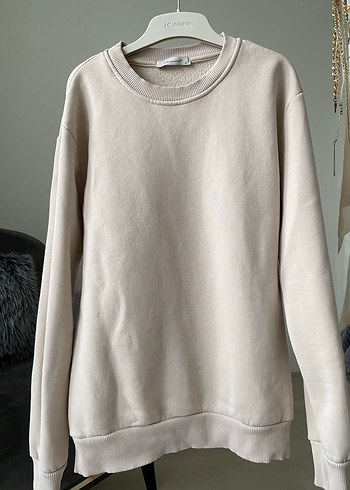 Bej Oversize Sweatshirt