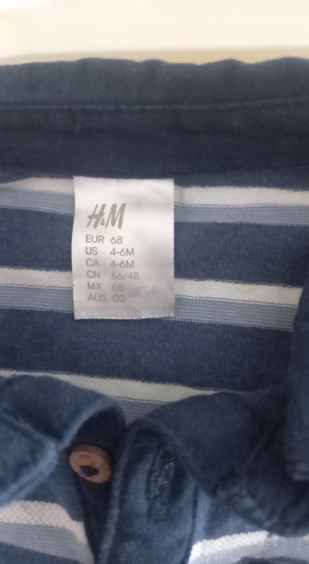 Mavi Gri Çizgili Bebek Erkek Body - Görsel 2