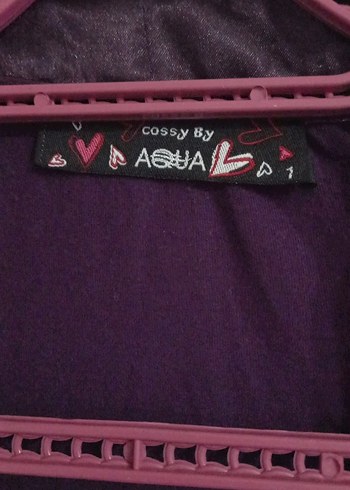 Uzun Mor Gotik Nakışlı Kadın Sabahlık - Görsel 2