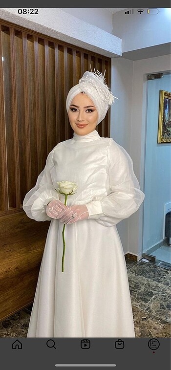 Beyaz nikah elbisesi