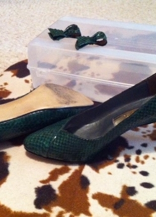 Vintage Love yılan derisi abiye ayakkabı