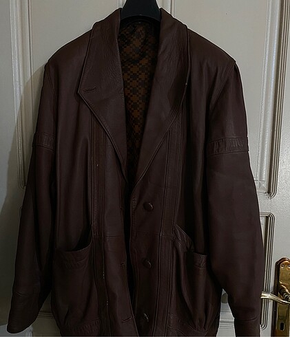 Vintage oversize deri ceket