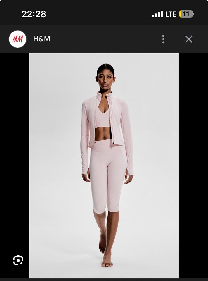 Pembe Yüksek Yakalı Uzun Kollu Spor Üst - Görsel 2