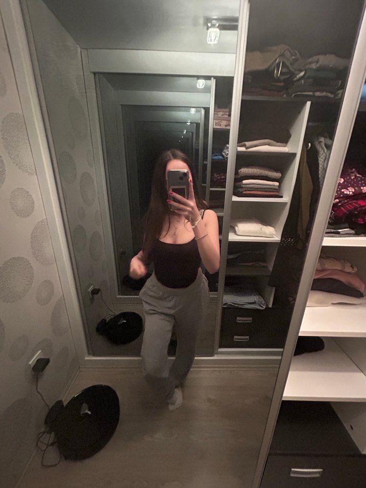 Gri Kadın Midi Boy Dar Kesim Sweatpants - Görsel 2