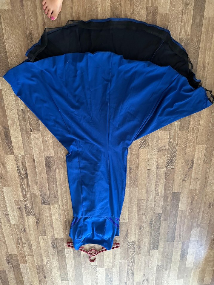 42 beden Uzun, Saks Mavi Kadın Elbise - Görsel 2