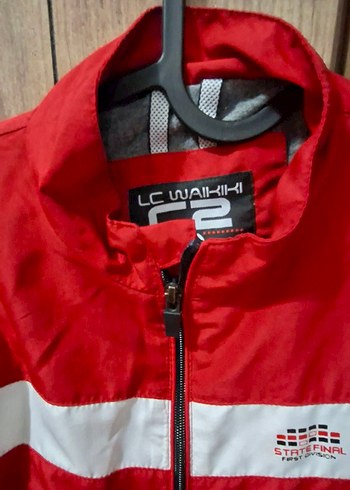 LC Waikiki Erkek Çocuk Kırmızı Fermuarlı Ceket