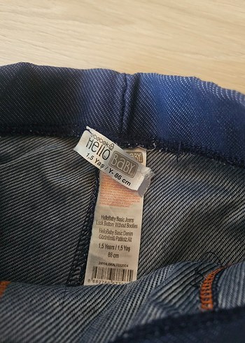 Kız Çocuk Lacivert Elastik Bel Kot görünümlü Tayt - Görsel 2