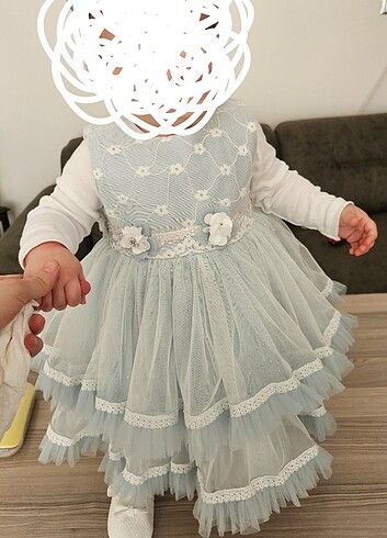 kız bebek tüllü abiye elbise 