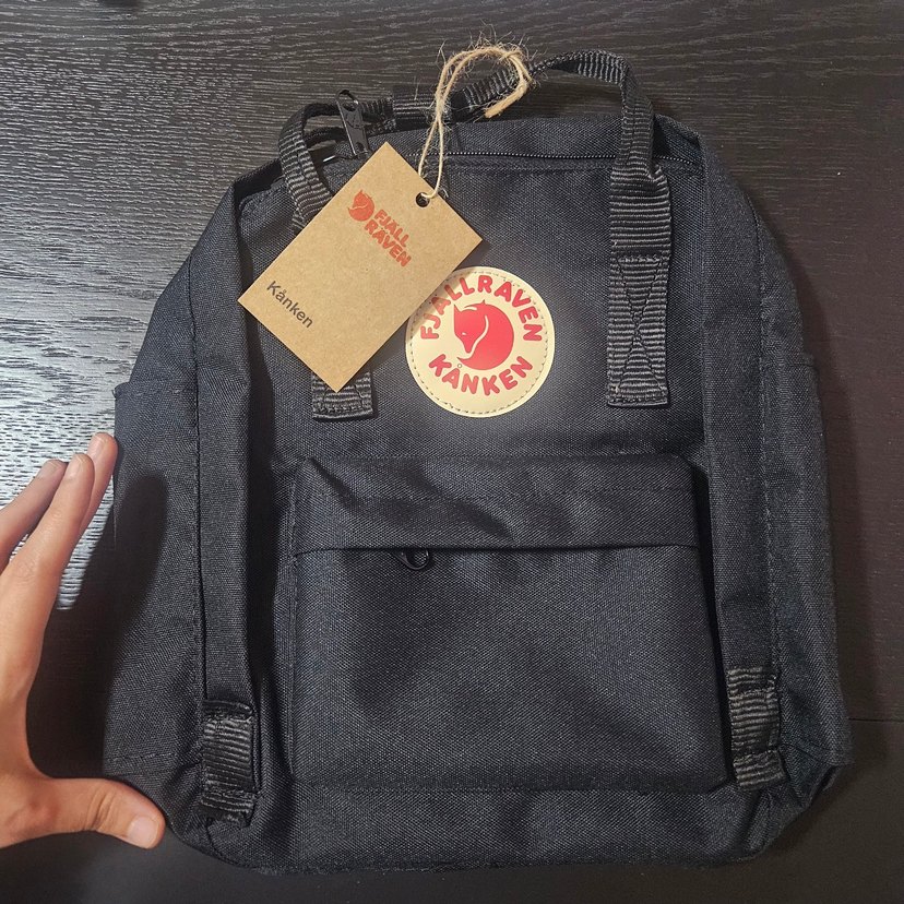 Kanken Siyah Minimalist Kadın Sırt Çantası - Görsel 2