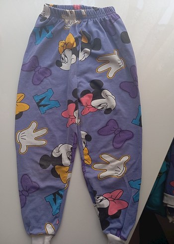 Renkli Baskılı Mor Kız Eşofman Takımı - Görsel 4