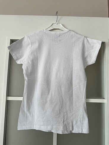 12-13 Yaş Beden beyaz Renk Kız çocuk XS beden tshirt