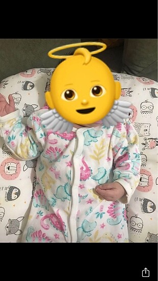 3 Ay Beden Kız bebek tulum + şapka