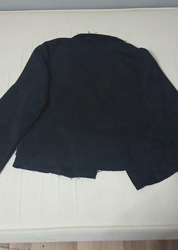 Siyah Kadın süet ceket - Görsel 4