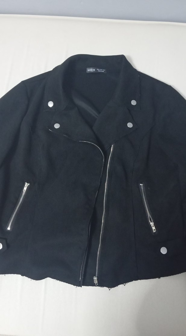 Siyah Kadın süet ceket - Görsel 2