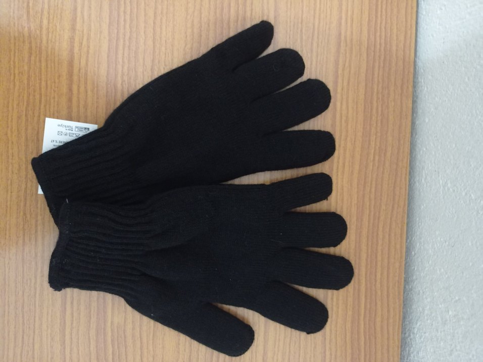 Siyah Kadın Örgü Eldiven - Görsel 3