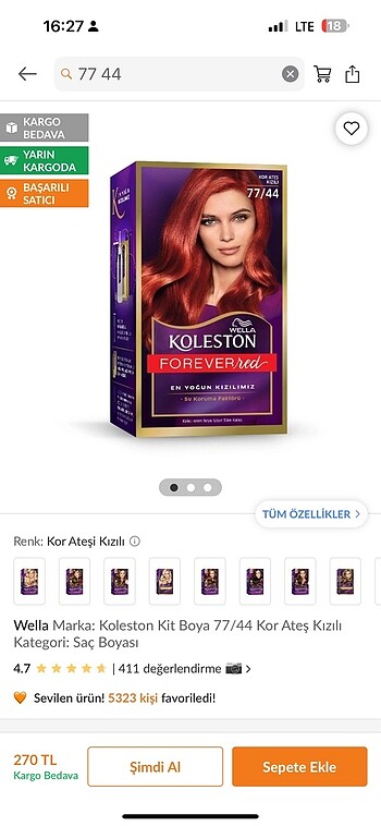Wella Koleston saç boyası