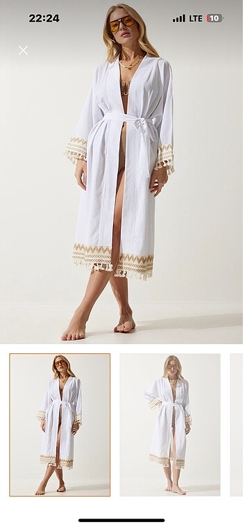 Plaj elbisesi Kimono
